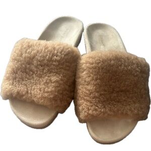 Jenni Kayne Size 9/40 Shearling Slide Sandals Handmade in Italy 🇮🇹
